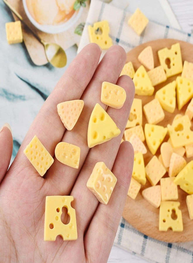 Luckforest Miniature Artificial Cheese, 60 Pcs 6 Styles Fake Cheese Resin Simulation Cheesecake Dessert Food Models for Dollhouse Kitchen Decoration DIY Accessory Photography Props - Image 5